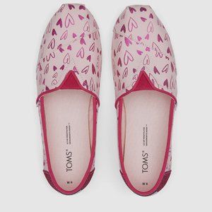 Toms Alpargata Hearts Glitter Slip On Shoes